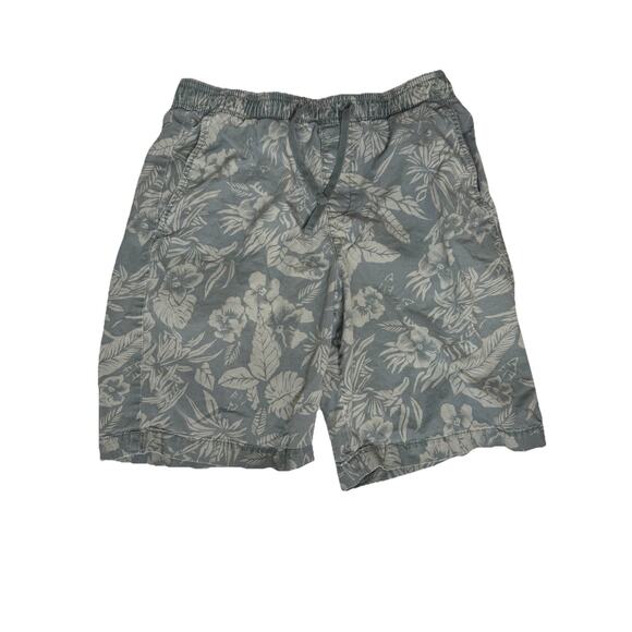 Gap 2021 Size Small 9” Easy Short Green Camo Drawstring 100% Cotton Summer - Picture 1 of 9